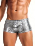 Boxeri Eross Low Rise Snakeskin S Argintiu