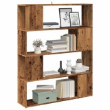 VidaXL Bibliotecă/Separator cameră, lemn vechi, 100x24x124,5 cm