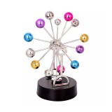 Obiect decorativ pentru relaxare, 21 x 10.8 cm, 4 x AA, metal/plastic, miscare kinetica, Multicolor