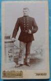 Fotografie tip CDV, Subofiter din armata belgiana, sfarsit de secol XIX