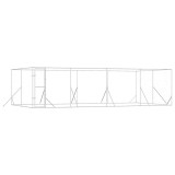Cumpara ieftin Padoc de exterior pentru caini argintiu 8x4x2 m otel galvanizat