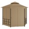Pavilion cu pereți laterali, gri taupe, 3,1x2,7 m