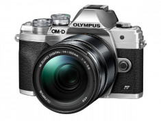 Aparat foto Mirrorless Olympus E-M10 Mark IV 14150 Silver + Obiectiv M.Zuiko Digital 14-150mm Black foto