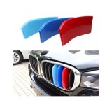 Cumpara ieftin Set ornamente dungi grila fata auto compatibile BMW X5 F15 X6 F16 2015-2018 varianta grila 7 lamele