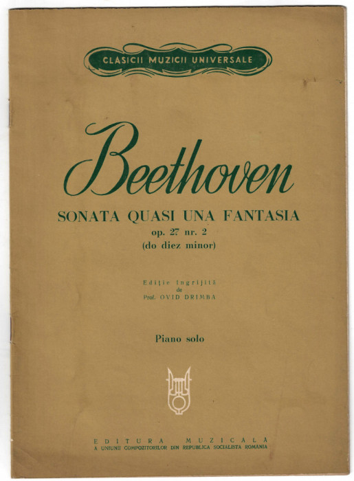 Beethoven - Sonata quasi una Fantasia op.27 nr. 2 (dodiez minor) - piano solo