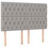 Cumpara ieftin Tablie de pat gri deschis 160x7x118/128 cm, material textil