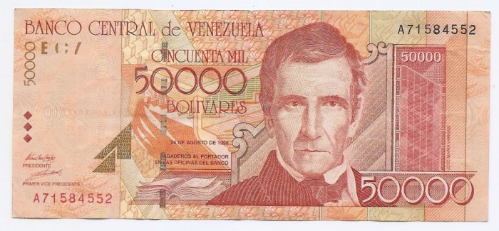 Venezuela 50.000 Bolivares 24.08.1998 - A71584552, P-83