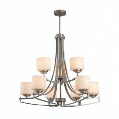 ERIN CHANDELIER 9XE27 SATIN NICKEL foto