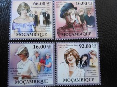 Mozambic-Lady Diana-serie completa,nestampilate MNH foto