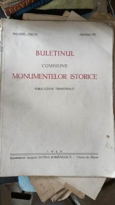 Buletinul Comisiunii Monumentelor istorice, april-iunie 1940 foto