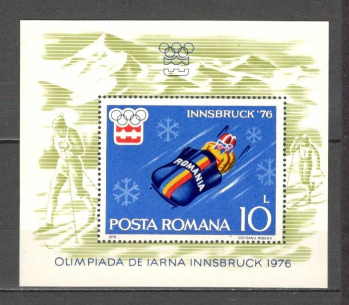 Romania.1976 Olimpiada de iarna INNSBRUCK-Bl. YR.608