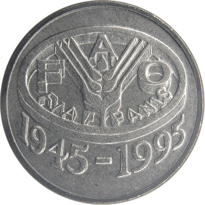 Romania 10 Lei 1995 (in capsula: comemorativa: FAO; cu litera N in dreapta) KM-117.2 UNC !!! foto