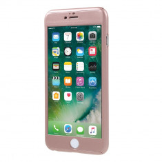 Husa Apple iPhone 6/6S Flippy Full Cover 360 Roz Auriu + Folie de protectie foto