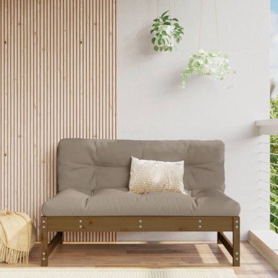 vidaXL Canapea de mijloc, 120x80 cm, maro miere, lemn masiv de pin 825733 foto
