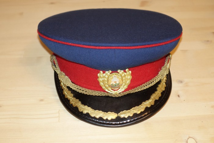 Cascheta militara ceremonie ofiter armata romana MApN vintage 1979 RSR ...