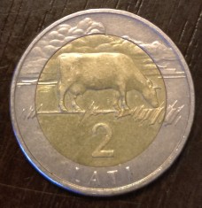 Moneda Letonia - 2 Lati 1999