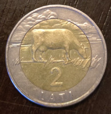 Moneda Letonia - 2 Lati 1999 foto