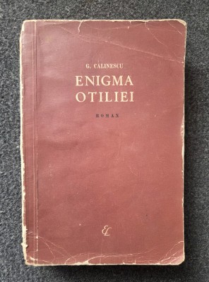 ENIGMA OTILIEI - G. Calinescu (Editura pt. Literatura) foto