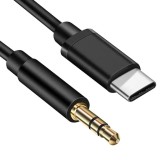 Cablu audio Jack 3.5 mm STEREO tata la USB-C tata 1m negru