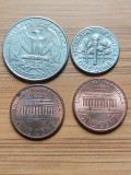 Lot 4 monede USA anul 1995, America de Nord