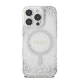 Husa pentru iphone 16 pro - iml glitter gradient magsafe - silver, Guess