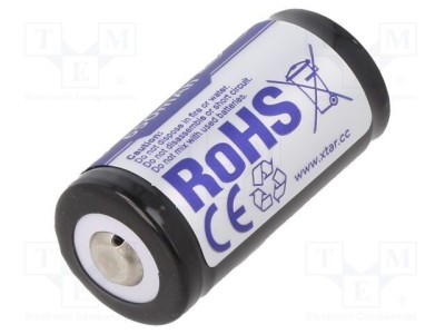 Acumul: Li-Ion 16340 3,7V 650mAh &amp;Oslash;16x34mm 1,95A foto