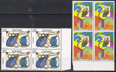 Spania 1989 - Concurs de design de timbre pentru tineret, Bloc de 4, MNH foto