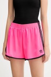 adidas Originals pantaloni scurți 3s Sprinter culoarea roz, cu imprimeu, high waist, JW5062