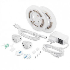 Kit banda led cu senzor miscare pentru iluminat pat 3000k(double) foto