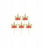 Set 6 decoratiuni petrecere betisoare, cu unicorn, Godan