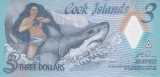 Bancnota Insulele Cook 3 Dolari (2021) - P11 UNC ( polimer - vezi descriere )