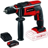 Einhell TC-ID 18 Li PXC + Starter Kit - Masina de gaurit si insurubat cu percutie + Set 1 acumulator si incarcator Li-Ion 18 V 2.5 Ah