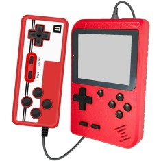 Mini consola portabila Flyme, Retro, 400 jocuri clasice FC, Ecran color 2.8&quot;, Rosu