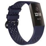 Cumpara ieftin Curea Bratara sport Edman pentru Fitbit Charge 3 / 4, marimea S, Albastru inchis