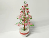 Cumpara ieftin Reducere Pom decorativ roz, copac margele, inaltime 30 cm, pe portelan, unicat