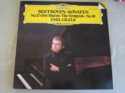 BEETHOVEN - Sonata 17 si 18 Emil Gilels - Vinil Deutsche Grammophon foto