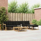 vidaXL Set de canapele de exterior 6 pcs Alb și negru 79 x 79 x 37 cm 3388606