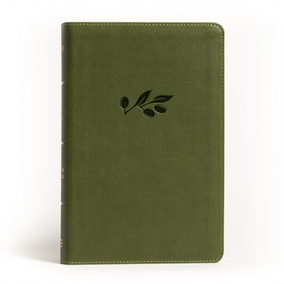 NASB Large Print Personal Size Reference Bible, Olive Leathertouch foto