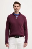 United Colors of Benetton pulover de l&acirc;nă culoarea bordo, cu turtleneck, 1006U202B