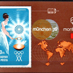 UNGARIA 1973, J.O. de vara Munchen si Montreal, Sport, MNH, serie neuzata