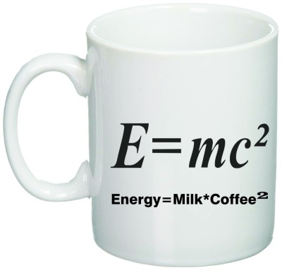 Cana alba personalizata &amp;quot;Energy!&amp;quot;Cofee&amp;quot;e=mc2&amp;quot;, INOVATIX&amp;reg;. 330ml foto