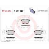 Placute frana Acura Rdx 04.06-12.12, Rl 10.95-09.04, Tl (Uc) 10.03-11.12; Honda Accord 7 Tourer (Estate) (Cm Cn) 04.03-05.08, Civic 7 Hatchback (Eu E, BREMBO