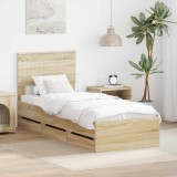 Cumpara ieftin Cadru de pat Stejar Sonoma 75 x 190 cm Lemn Ingineresc