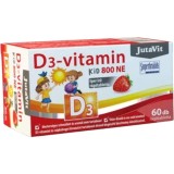 Vitamina D 800NE pentru Copii cu Aroma de Capsuni 60tb masticabile