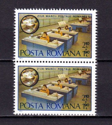 ✅ RO 1979 LP 996 &amp;quot; Ziua marcii postale romanesti &amp;quot;, serie in pereche ( V sau H !!!) ,MNH foto