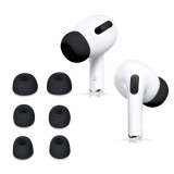 Cumpara ieftin Set 6 Varfuri de schimb pentru casti Apple AirPods Pro, Kwmobile, Negru, Silicon, 51555.01