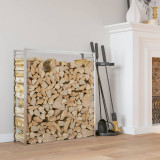 Suport pentru lemne de foc, 110x28x116 cm, otel inoxidabil GartenMobel Dekor, vidaXL