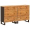 Bufet 2 buc. 60 x 33 x 75 cm Lemn de mango solid Maro
