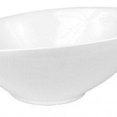 Bol oval salata portelan Yalco Blanco 31 x 24.5 cm