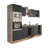 Mobilier de bucătărie Yorki 270, &icirc;n varianta cu cuptor și cuptor cu microunde, fără blat de lucru